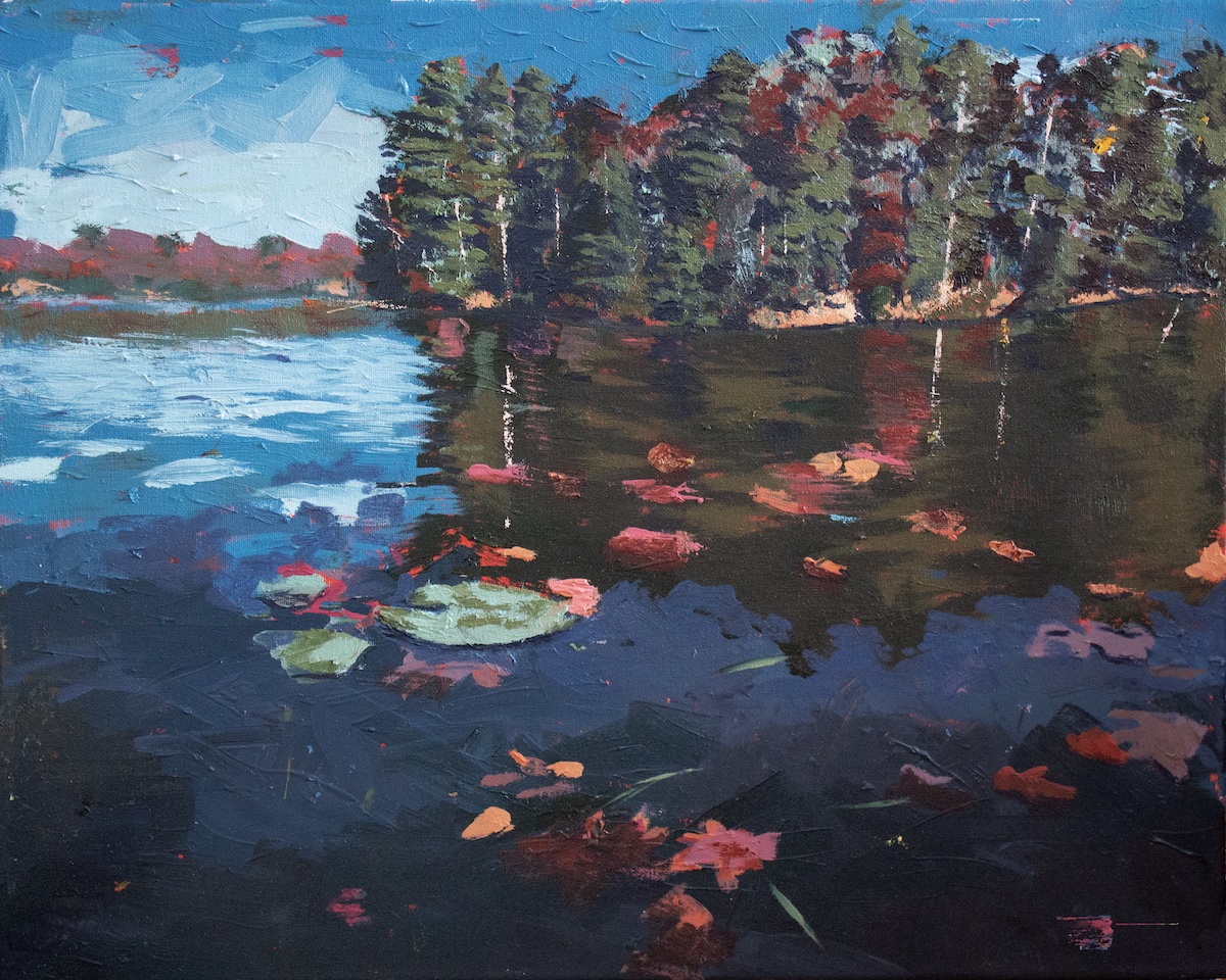 Fall lake painting